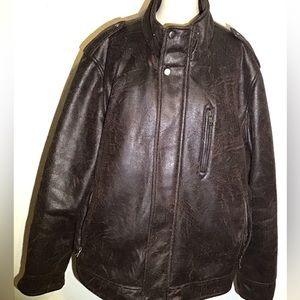 Calvin Klein L Brown Bomber Suede-like jacket XL
